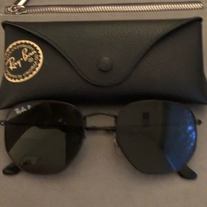 Authentic polarized ray ban hexagon sunglasses